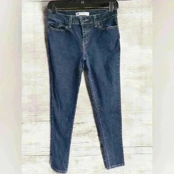 Levi's 535 Juniors 9S/C Legging Skinny Blue Denim Jeans Stretch Original VTG Y2K - Picture 7 of 16